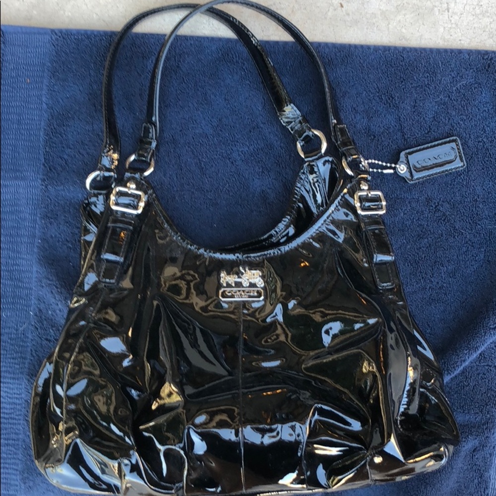 Coach Black Patent Purse